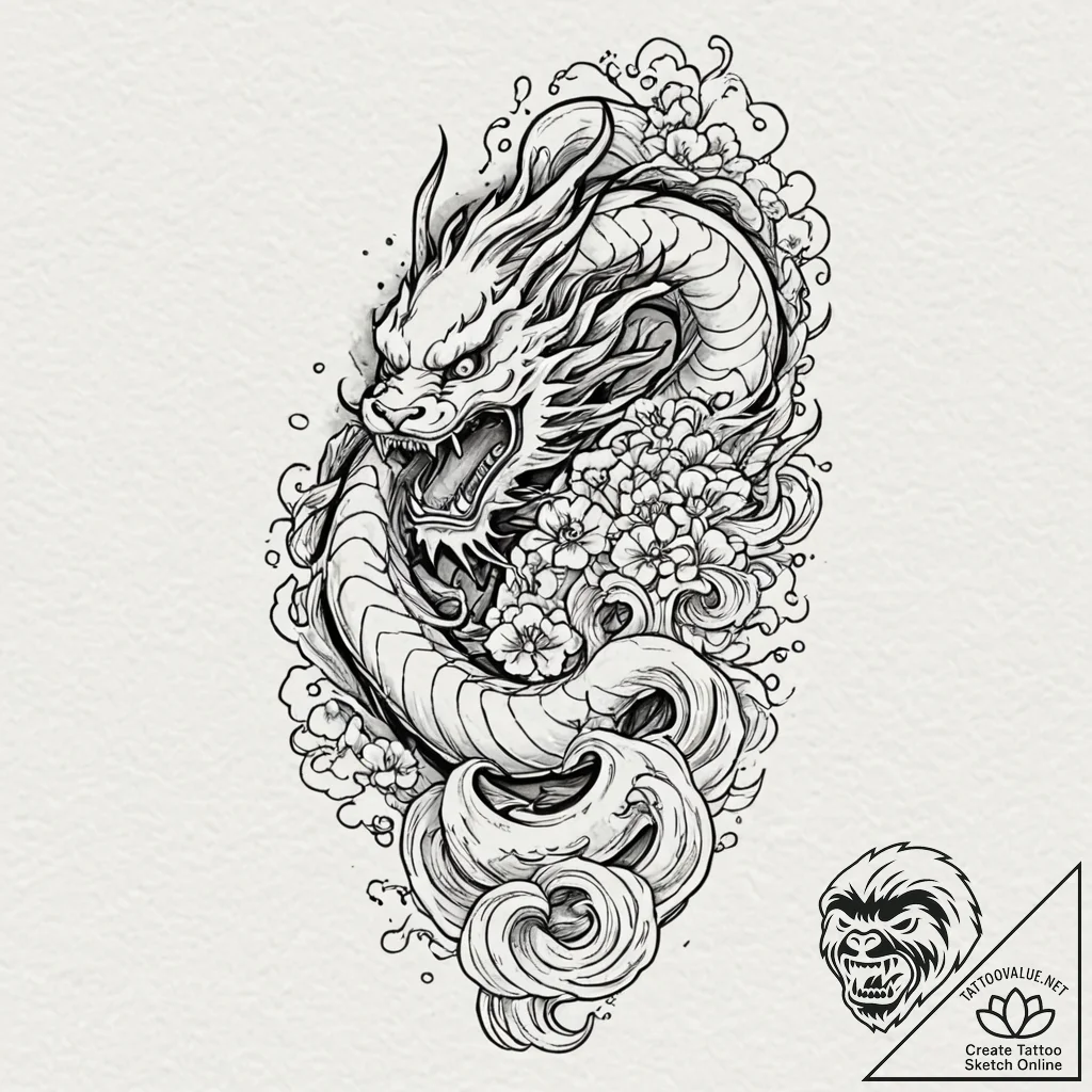 A watercolor tattoo of the colossal titan pee... - tattoo sketch (№1751418996_0, 02.07.2025 01:16) — tattoovalue.net