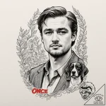 A graphic novel style portrait of cliff booth… – tattoo sketch (№1751419322_0, 02.07.2025 01:22) — tattoovalue.net