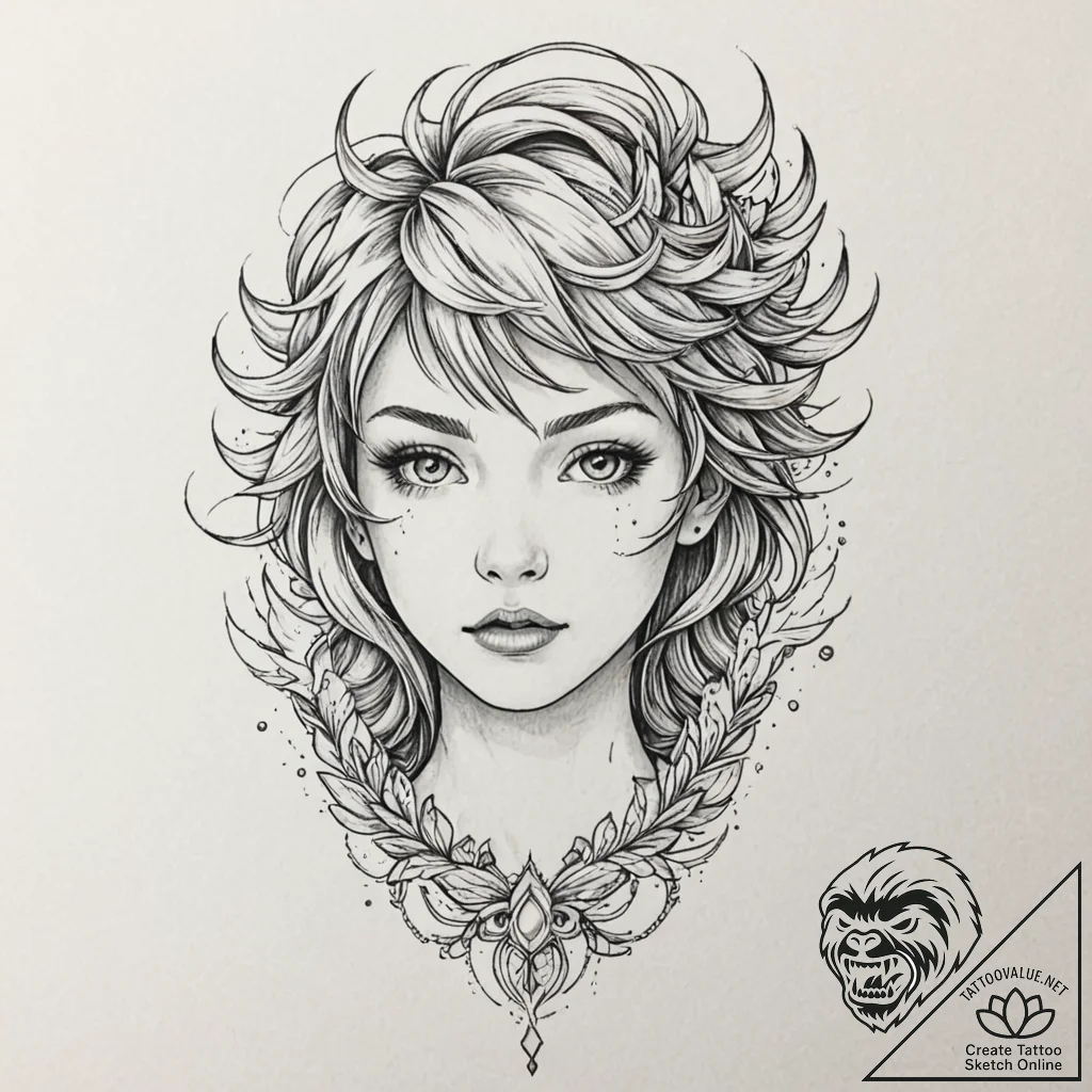 A linework tattoo of leeloo's multipass., tat... - tattoo sketch (№1751419911_0, 02.07.2025 01:31) — tattoovalue.net