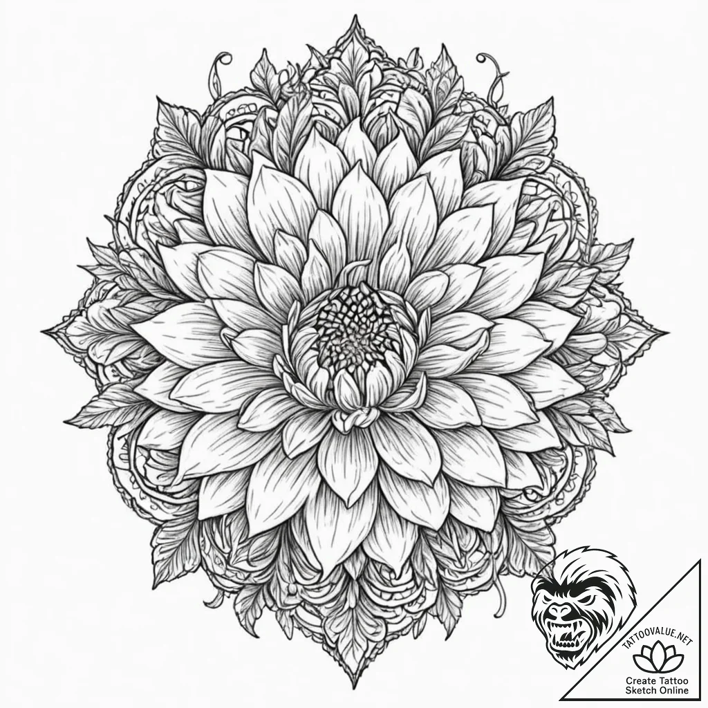 Alkonost, concept art for tattoo, soft whip s... - tattoo sketch (№1751420328_0, 02.07.2025 01:38) — tattoovalue.net