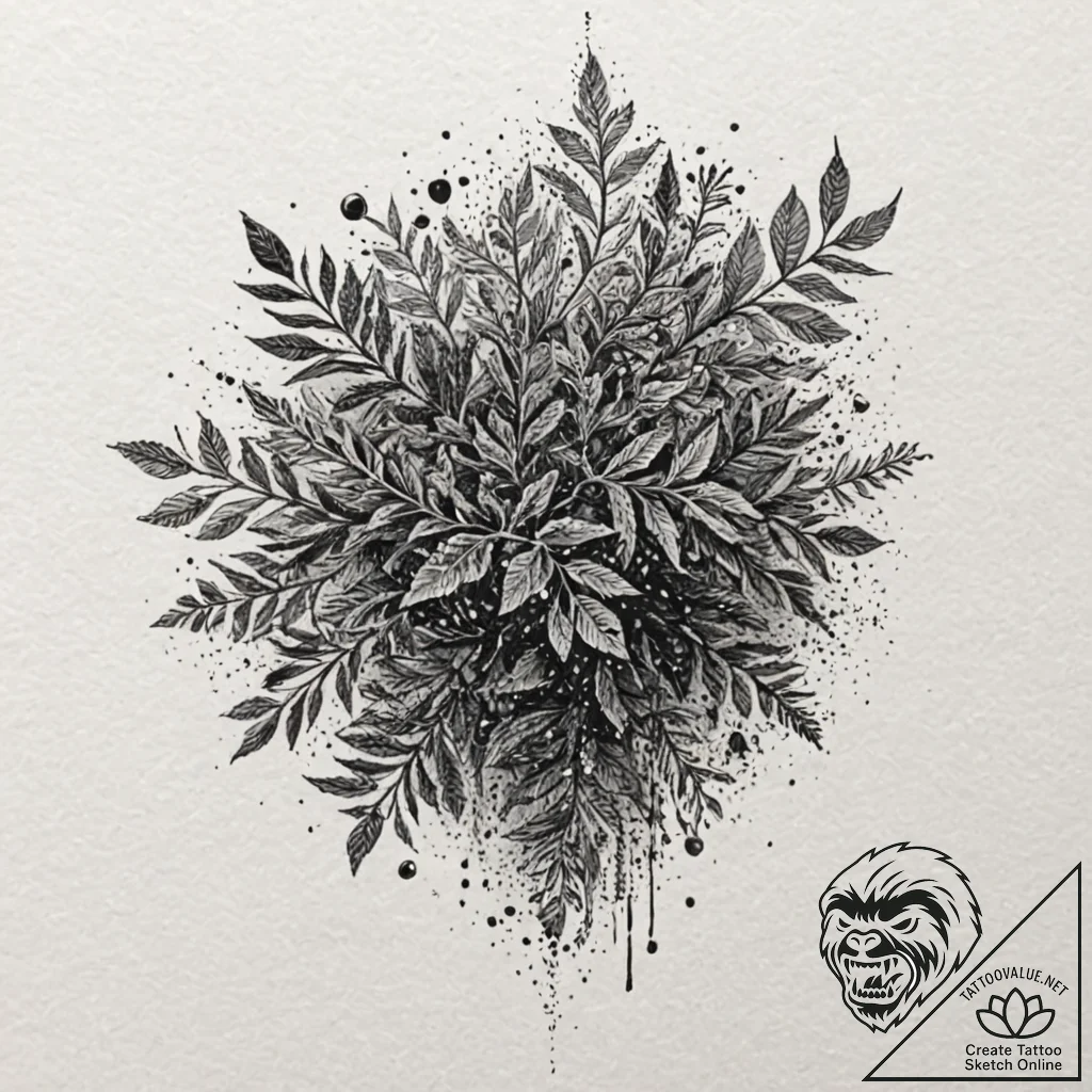 Rowan, artistic tattoo sketch, clear image, s... - tattoo sketch (№1751421747_0, 02.07.2025 02:02) — tattoovalue.net
