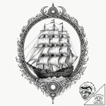 The ship naglfar from norse mythology, tattoo… – tattoo sketch (№1751422755_0, 02.07.2025 02:19) — tattoovalue.net