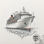 A watercolor splash art of the fhloston parad… – tattoo sketch (№1751422999_0, 02.07.2025 02:23) — tattoovalue.net
