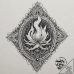Calcifer from howl’s moving castle, tattoo dr… – tattoo sketch (№1751423090_0, 02.07.2025 02:24) — tattoovalue.net