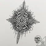 A nichirin sword from demon slayer, tattoo dr… – tattoo sketch (№1751423171_0, 02.07.2025 02:26) — tattoovalue.net