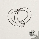 A mobius strip, tattoo line art, studio light… – tattoo sketch (№1751423505_0, 02.07.2025 02:31) — tattoovalue.net
