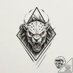 A linework design of the predator’s triangula… – tattoo sketch (№1751424665_0, 02.07.2025 02:51) — tattoovalue.net