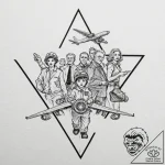 A neo-traditional tattoo of the main characte… – tattoo sketch (№1751424919_0, 02.07.2025 02:55) — tattoovalue.net