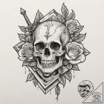 A broken sword of a knight, tattoo sketch des… – tattoo sketch (№1751426505_0, 02.07.2025 03:21) — tattoovalue.net