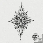 Six-pointed star, tattoo sketch design, subtl… – tattoo sketch (№1751426832_0, 02.07.2025 03:27) — tattoovalue.net