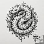 A pangolin curled up, tattoo flash sheet desi… – tattoo sketch (№1751428249_0, 02.07.2025 03:50) — tattoovalue.net
