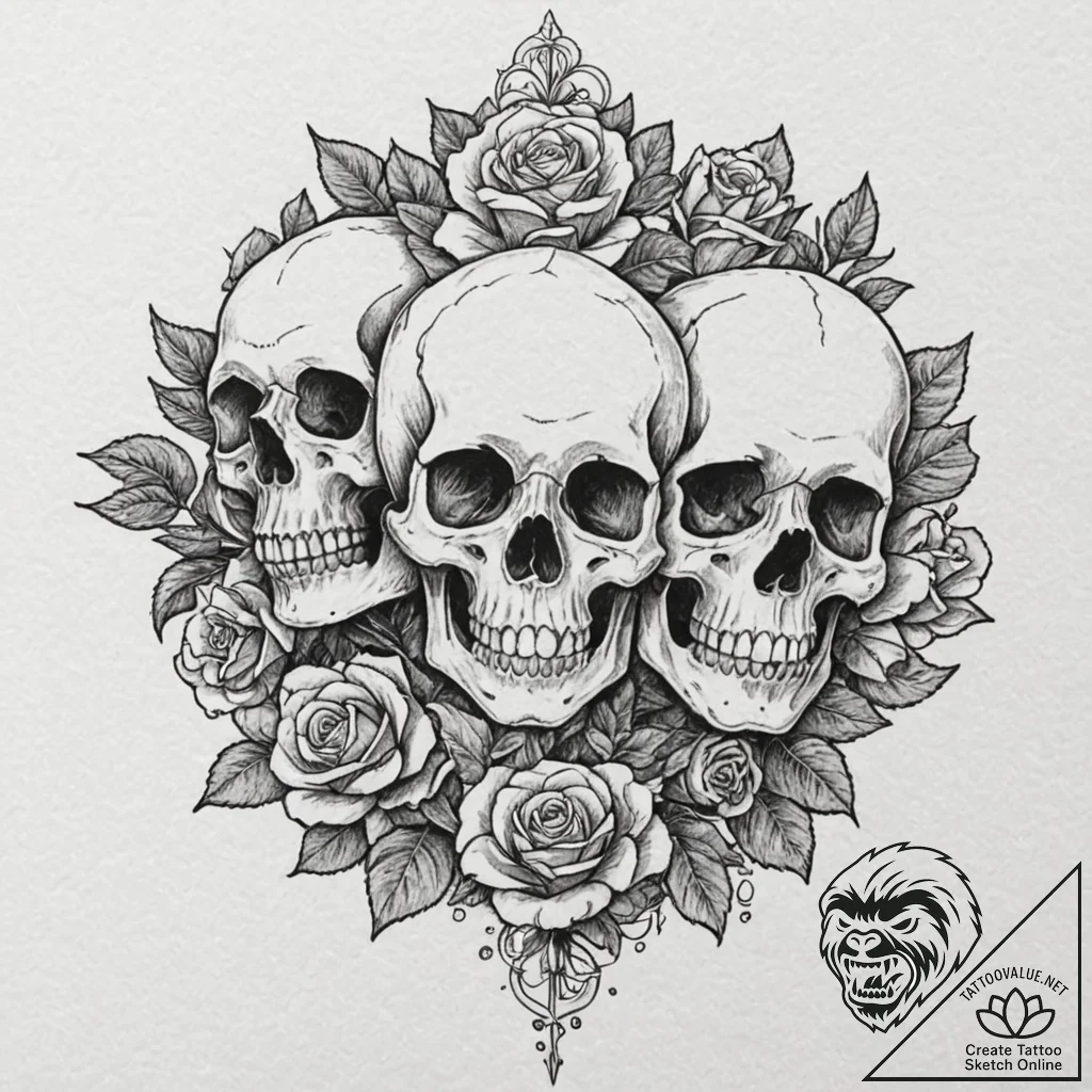 A sketch of the main characters from only lov... - tattoo sketch (№1751428414_0, 02.07.2025 03:53) — tattoovalue.net
