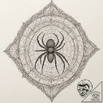 Spider, tattoo drawing outline, moderately de… – tattoo sketch (№1751428999_0, 02.07.2025 04:03) — tattoovalue.net