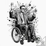 A trash polka portrait of dr. strangelove, in… – tattoo sketch (№1751429163_0, 02.07.2025 04:06) — tattoovalue.net