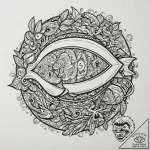 A sketch of luca brasi, with the phrase “slee… – tattoo sketch (№1751429706_0, 02.07.2025 04:15) — tattoovalue.net
