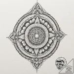 Bioluminescent fungi, tattoo line art, dynami… – tattoo sketch (№1751429994_0, 02.07.2025 04:19) — tattoovalue.net