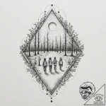 очень странные дела (stranger things), tattoo… – tattoo sketch (№1751430329_0, 02.07.2025 04:25) — tattoovalue.net