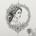 A neo-traditional tattoo of lady whistledown’… – tattoo sketch (№1751431002_0, 02.07.2025 04:36) — tattoovalue.net