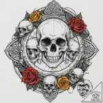 A dotwork tattoo of an alchemy circle., tatto… – tattoo sketch (№1751431595_0, 02.07.2025 04:46) — tattoovalue.net