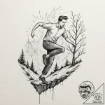 A neo-traditional tattoo of max mayfield levi… – tattoo sketch (№1751431761_0, 02.07.2025 04:49) — tattoovalue.net