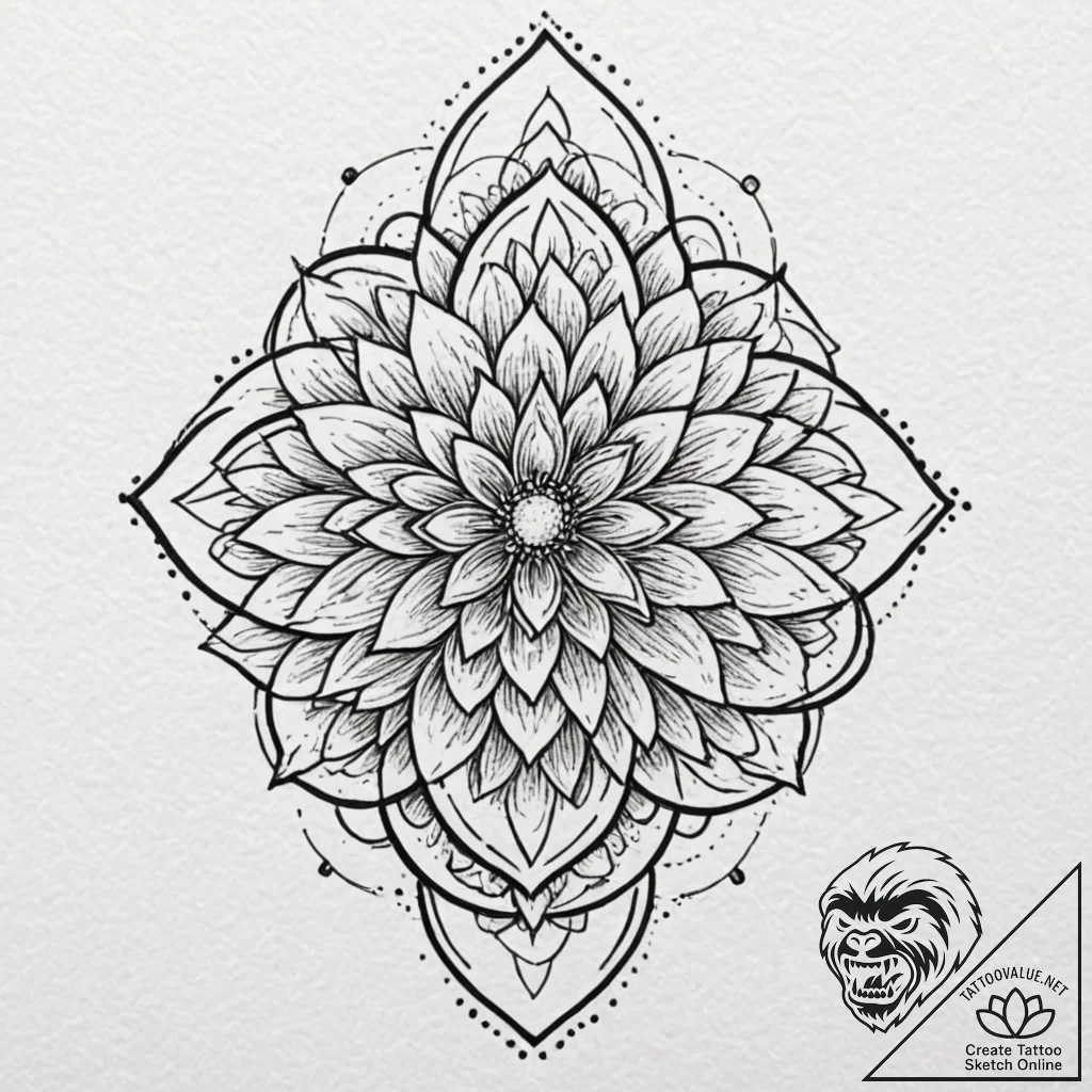 Flower of life pattern (is there, but can be... - tattoo sketch (№1751432515_0, 02.07.2025 05:01) — tattoovalue.net