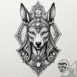 Anubis, tattoo flash sheet design, neo tradit… – tattoo sketch (№1751433934_0, 02.07.2025 05:25) — tattoovalue.net