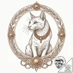 Bastet, artistic tattoo sketch, soft whip sha… – tattoo sketch (№1751434016_0, 02.07.2025 05:26) — tattoovalue.net