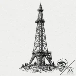 A sketch of the oil derrick on fire from ther… – tattoo sketch (№1751434768_0, 02.07.2025 05:39) — tattoovalue.net