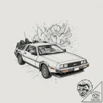 назад в будущее (back to the future):, concep… – tattoo sketch (№1751434859_0, 02.07.2025 05:40) — tattoovalue.net