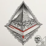 Linework tattoo of the tyrell corporation’s p… – tattoo sketch (№1751435228_0, 02.07.2025 05:47) — tattoovalue.net