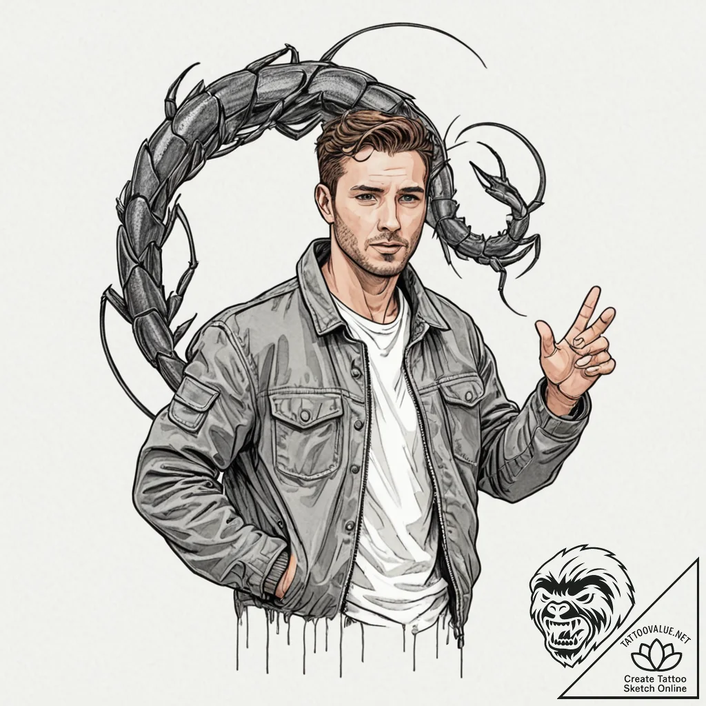 A graphic novel portrait of the driver from d... - tattoo sketch (№1751435392_0, 02.07.2025 05:49) — tattoovalue.net