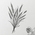 Ear of wheat, concept art for tattoo, stylize… – tattoo sketch (№1751435728_0, 02.07.2025 05:55) — tattoovalue.net