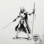Trash polka sketch of general grievous with h… – tattoo sketch (№1751436733_0, 02.07.2025 06:12) — tattoovalue.net