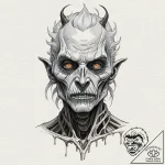 A graphic novel style portrait of a white wal… – tattoo sketch (№1751437150_0, 02.07.2025 06:19) — tattoovalue.net
