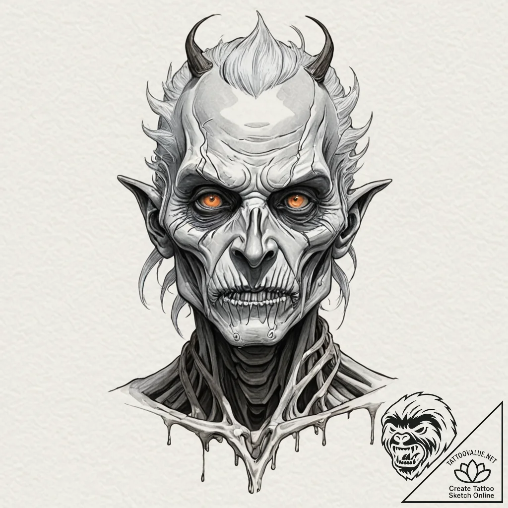 A graphic novel style portrait of a white wal... - tattoo sketch (№1751437150_0, 02.07.2025 06:19) — tattoovalue.net