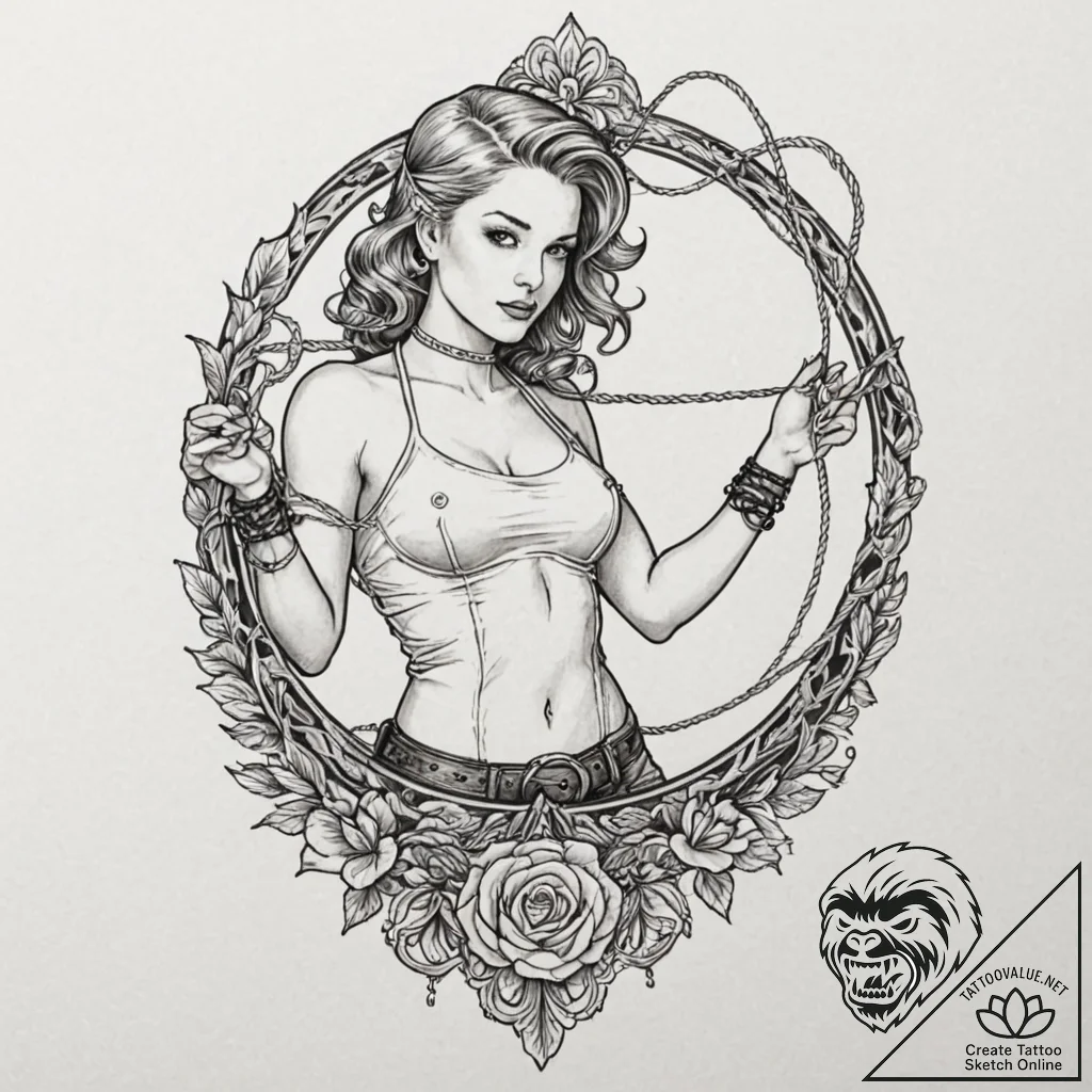 A neo-traditional tattoo of nancy callahan fr... - tattoo sketch (№1751437405_0, 02.07.2025 06:23) — tattoovalue.net