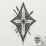 Arrow, tattoo sketch design, detailed cross-h… – tattoo sketch (№1751437569_0, 02.07.2025 06:26) — tattoovalue.net