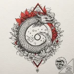 Linework design of the “this is the way” mant… – tattoo sketch (№1751437903_0, 02.07.2025 06:31) — tattoovalue.net