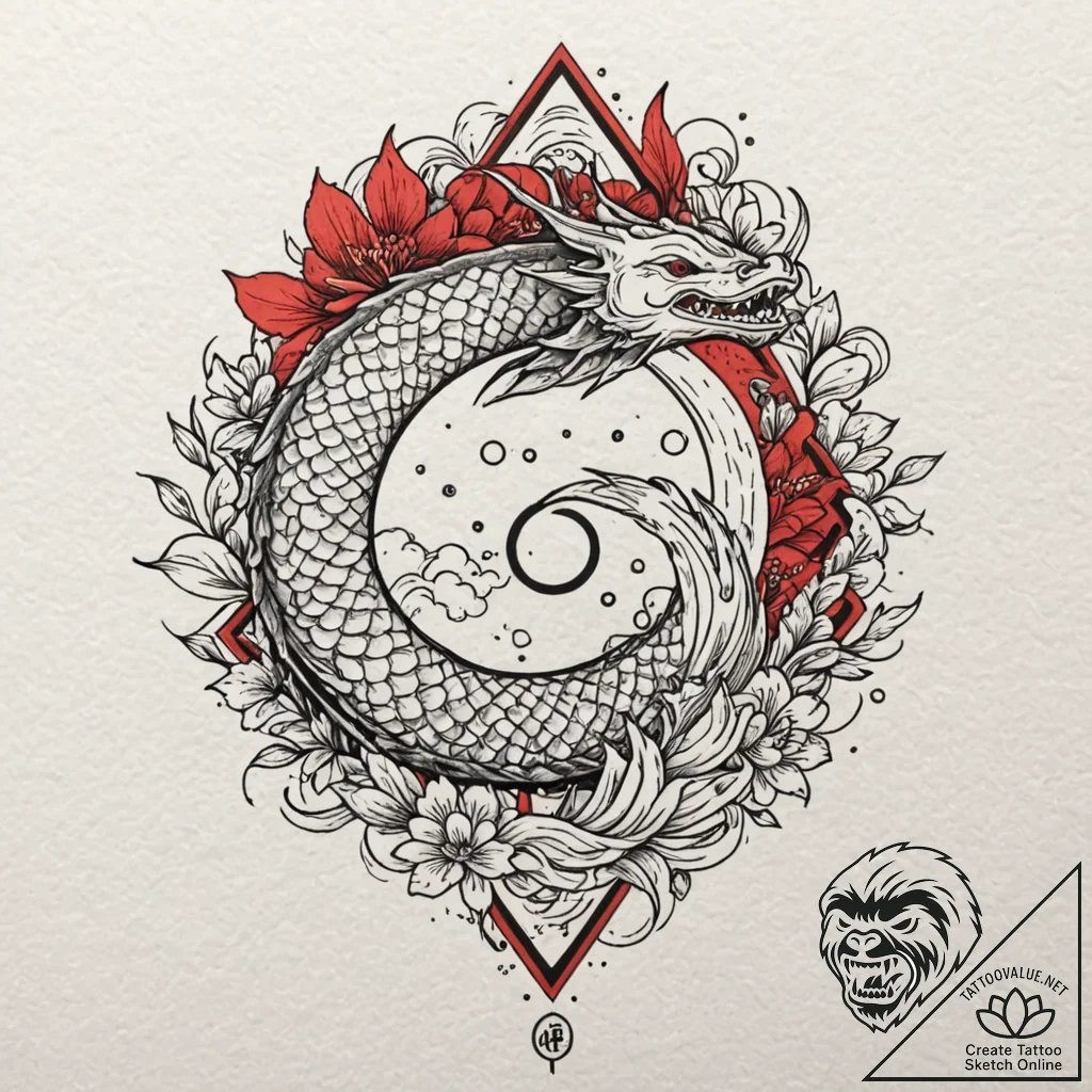 Linework design of the "this is the way" mant... - tattoo sketch (№1751437903_0, 02.07.2025 06:31) — tattoovalue.net