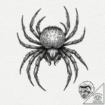 A peacock spider showing its colors, tattoo d… – tattoo sketch (№1751439050_0, 02.07.2025 06:50) — tattoovalue.net