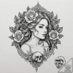 Art nouveau aphrodite, tattoo flash sheet des… – tattoo sketch (№1751439213_0, 02.07.2025 06:53) — tattoovalue.net