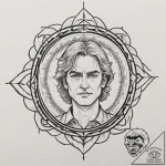 A graphic novel portrait of randall flagg, th… – tattoo sketch (№1751439459_0, 02.07.2025 06:57) — tattoovalue.net