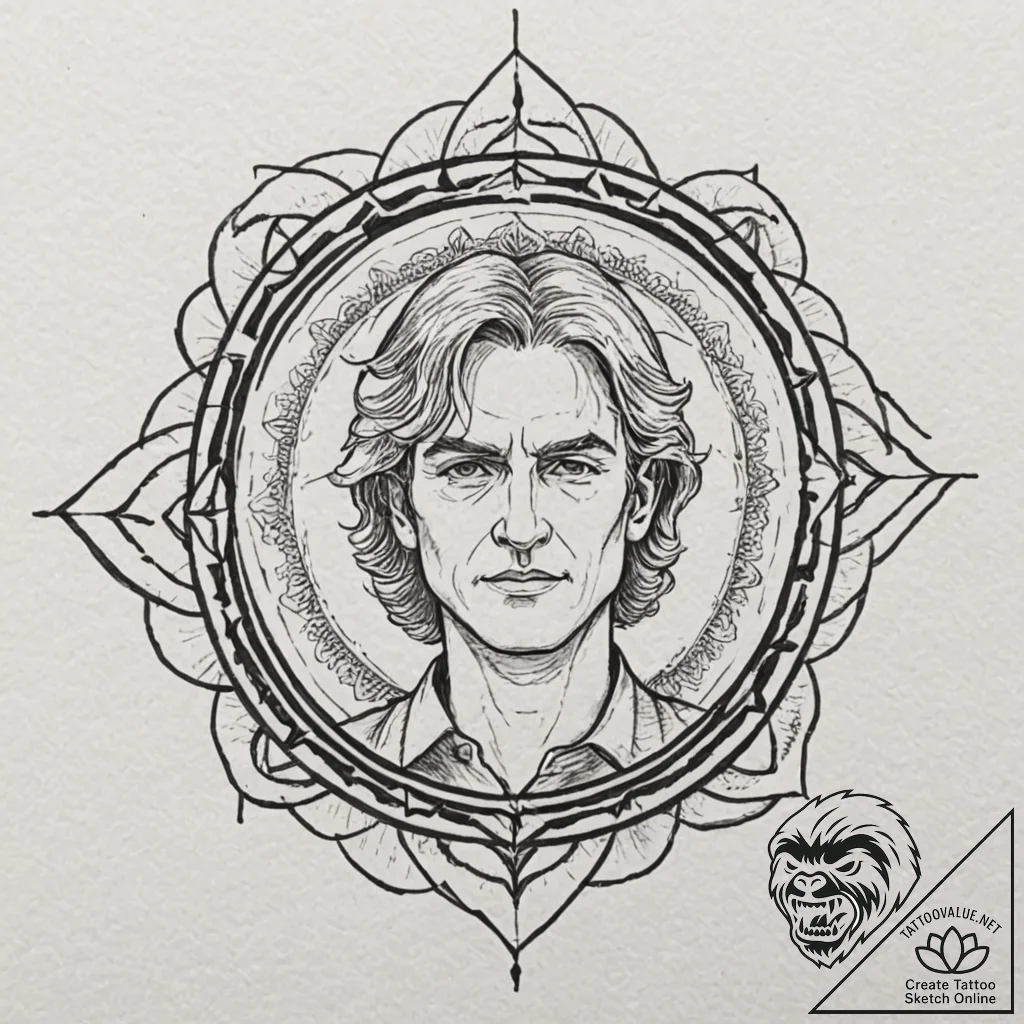 A graphic novel portrait of randall flagg, th... - tattoo sketch (№1751439459_0, 02.07.2025 06:57) — tattoovalue.net