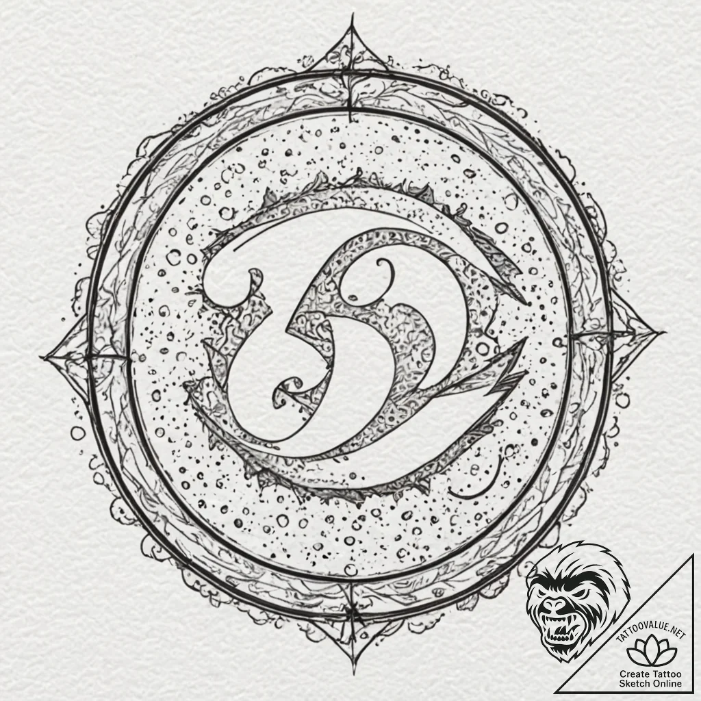 A dotwork design of the platform 9 3/4 sign.,... - tattoo sketch (№1751440215_0, 02.07.2025 07:10) — tattoovalue.net