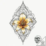 Heraldic lily, ink illustration for tattoo, f… – tattoo sketch (№1751441049_0, 02.07.2025 07:24) — tattoovalue.net