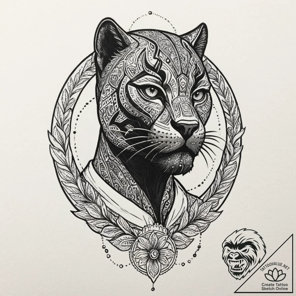 A dotwork tattoo of the intricate patterns on... - tattoo sketch (№1751441132_0, 02.07.2025 07:25) — tattoovalue.net