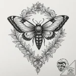 A death’s-head hawkmoth, ink illustration for… – tattoo sketch (№1751441721_0, 02.07.2025 07:35) — tattoovalue.net