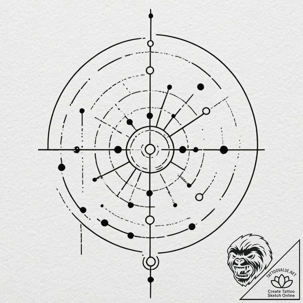 Morse code, ink illustration for tattoo, mast... - tattoo sketch (№1751441892_0, 02.07.2025 07:38) — tattoovalue.net