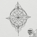 Ornament, concept art for tattoo, minimalist… – tattoo sketch (№1751443063_0, 02.07.2025 07:57) — tattoovalue.net