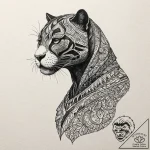 A dotwork tattoo of the intricate patterns on… – tattoo sketch (№1751443571_0, 02.07.2025 08:06) — tattoovalue.net